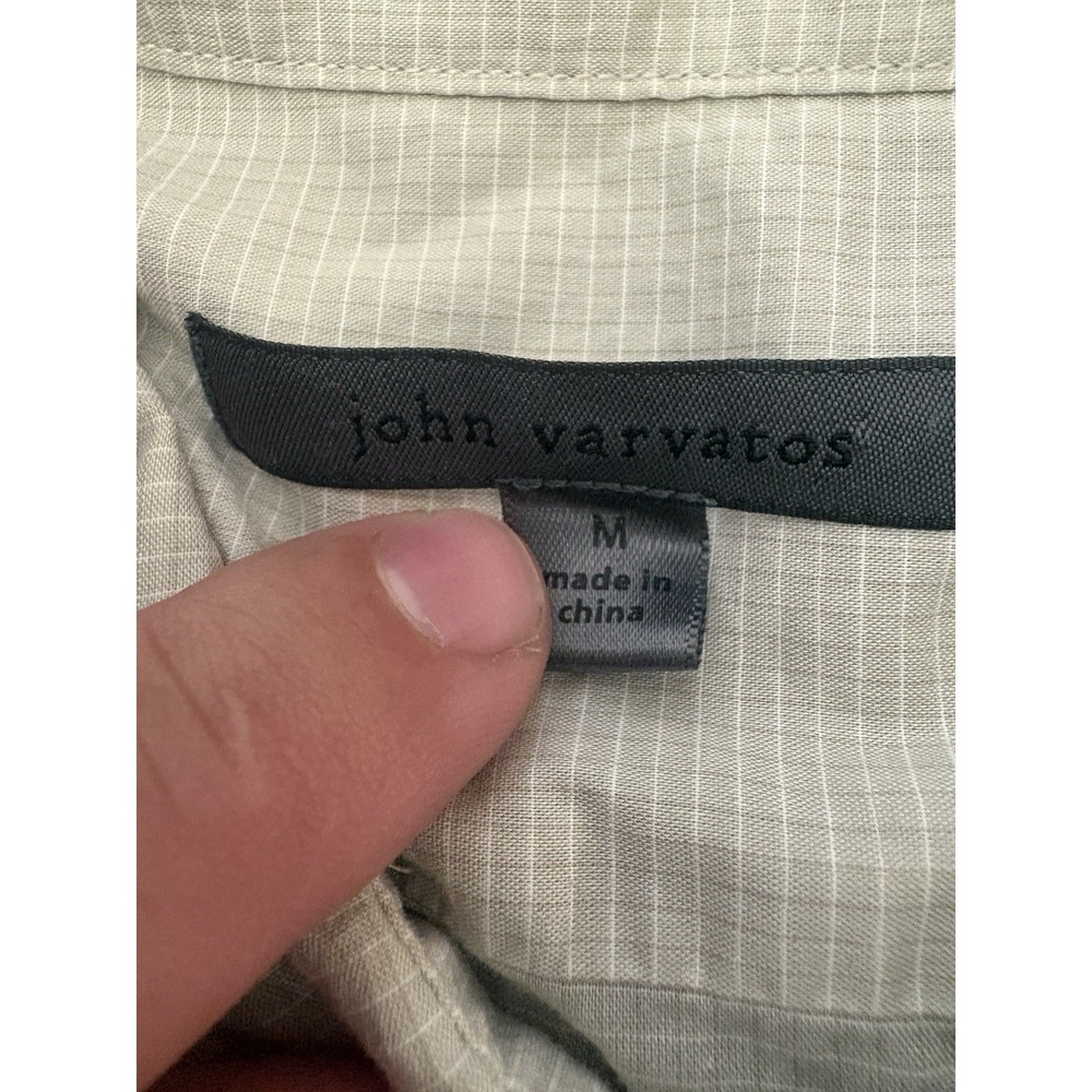 Lot Of 2 John Varvatos Men's Medium 100% Cotton Long Sleeve Button Down Shirts - Picture 9 of 14